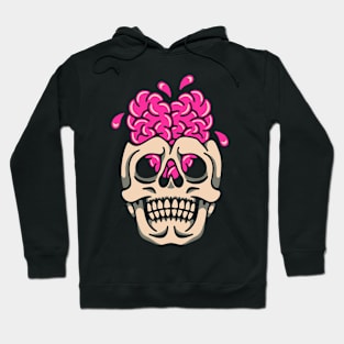 Skull brain heart Hoodie